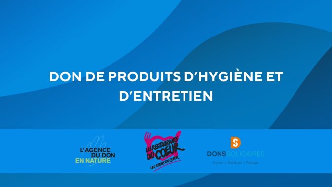 Don de produits d'hygiène et d'entretien